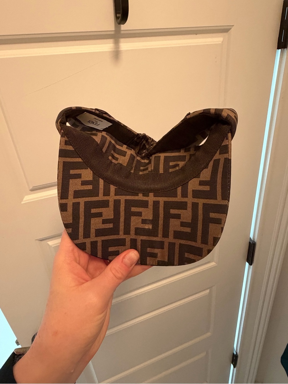 Fendi Brown/Beige FF Logo Visor - Picture 3 of 7